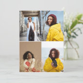 Faire-part Concevez votre propre collection de 4 photos (Debout devant)