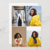 Faire-part Concevez votre propre collection de 4 photos (Devant / Derrière)