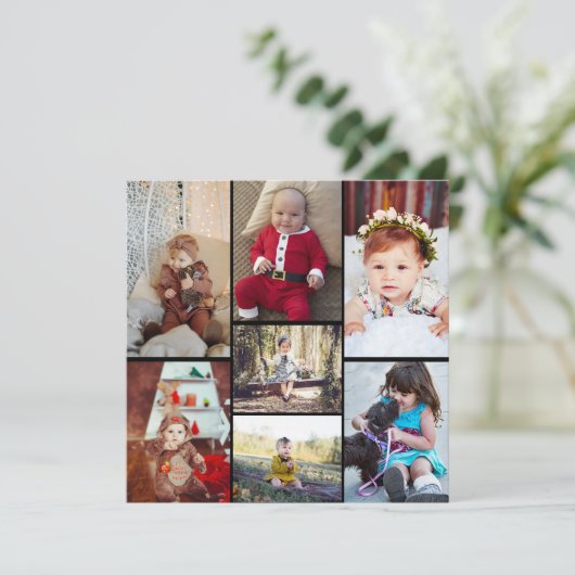 Faire-part Concevez votre propre collection de 7 photos (Debout devant)