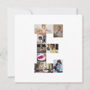 Faire-part Concevez votre propre lettre E photo Collage