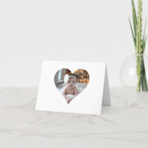 Faire-part Concevez votre propre photo en forme de coeur uniq