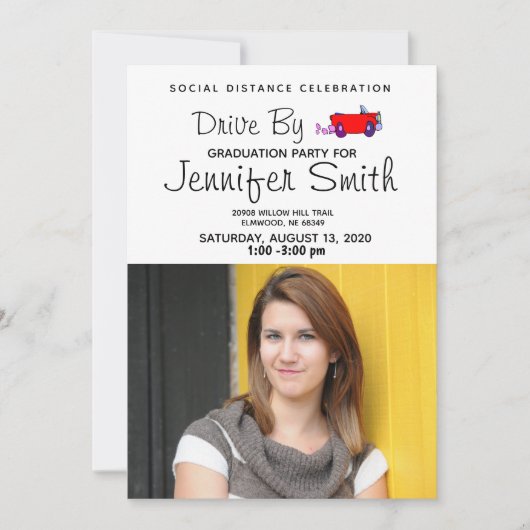 Faire-part Conduite par le Coronavirus de la fête de graduati (Devant)
