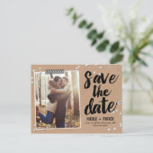 Faire-part Confetti Enregistrer La Date Carte Postale (Debout devant)