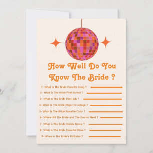 Faire-part Connaissez-Vous Le Jeu De Bachelorette Bride Disco