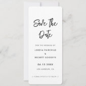 Faire-part Contemporain moderne Bande photo Enregistrer la da (Dos)