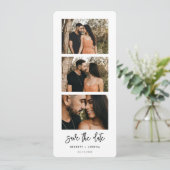 Faire-part Contemporain moderne Bande photo Enregistrer la da (Debout devant)