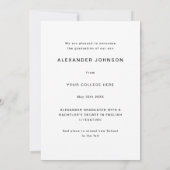 Faire-part Cool He Rocks Graduate Photo Modern Gold (Dos)