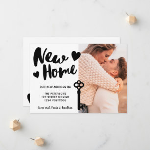 Faire-part Cool moderne Script Nouveau Accueil touche photo d