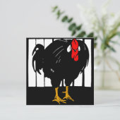 Faire-part Coq d'animaux de ferme de coupe victorienne (Debout devant)