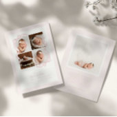 Faire-part Coquette Bow 4 Frame Photo Birth Announcement