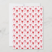 Faire-part Coquette Hearts & Bows Wedding Save the Date (Dos)