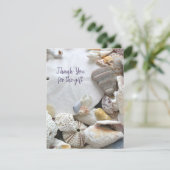 Faire-part Coquillages Sable Dollar Plat Toute Occasion Vide (Debout devant)