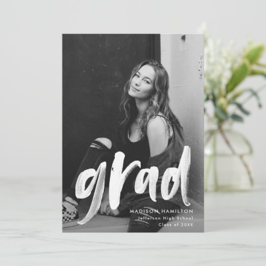 Faire-part Corail | Brochures Abstraites Diplôme photo (Debout devant)