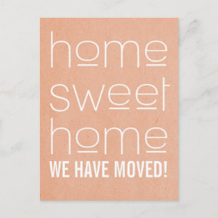 Faire-part Coral Modern Home Sweet Home Carte postale