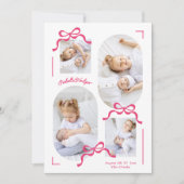 Faire-part cordes roses collage 4 photo photo photo fille pho (Devant)