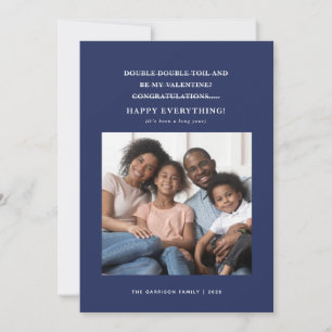 Faire-part Coronavirus Confus Salutations de vacances bleu