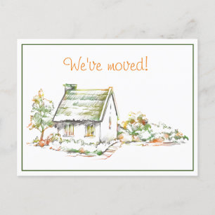 Faire-part Cottage coloré Nouvelle adresse Carte postale Fair