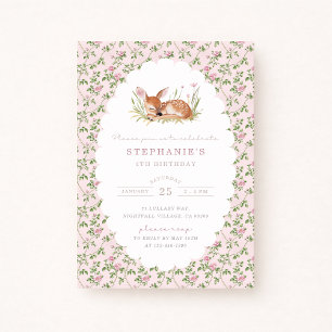 Faire-part Cottagecore Petite Faune Bois Anniversaire