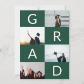 Faire-part COULEUR BLANCHE VERTE BLOCS MULTI-GRADE Photo (Devant)