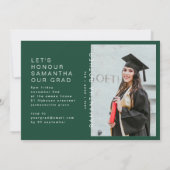 Faire-part COULEUR BLANCHE VERTE BLOCS MULTI-GRADE Photo (Dos)