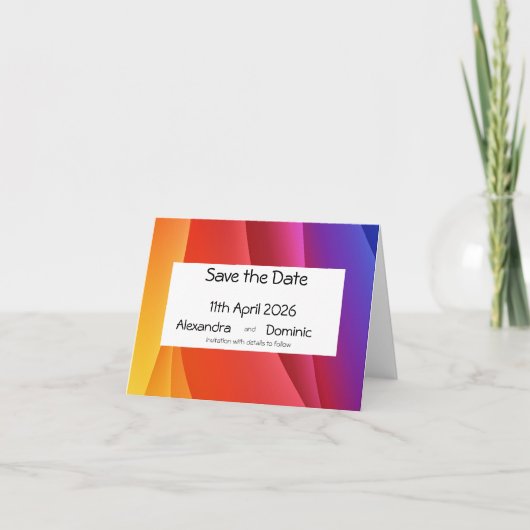 Faire-part Couleur du soleil ombre dégradé arrière - plan (Devant)