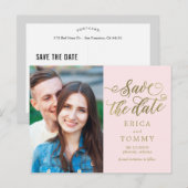 Faire-part COULEUR MODIFIABLE ÉVITER La Date Carte Postale (Devant / Derrière)