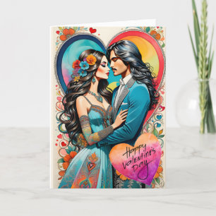 Faire-part Couple hippie Valentine en Embraye