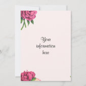 Faire-part Couronne et princesse Rose Arrivée annonce de nais (Dos)