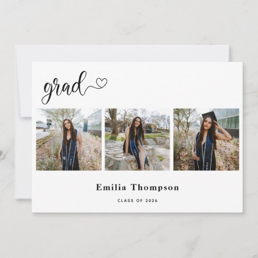 Faire-part Cours de calligraphie moderne 3 photo collage (Devant)