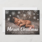 Faire-part Couteaux de neige mignons Photo Fête Naissance (Devant)