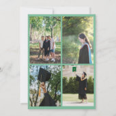 Faire-part Couverture de magazine de photo de remise de diplô (Dos)