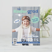 Faire-part Couverture de magazine photo de maternelle amusant (Debout devant)