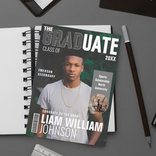 Faire-part Couverture du magazine Grad Gras Personnalisé