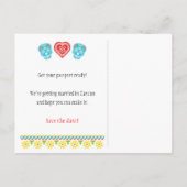 Faire-part Crânes à sucre Enregistrer la date carte postale (Dos)