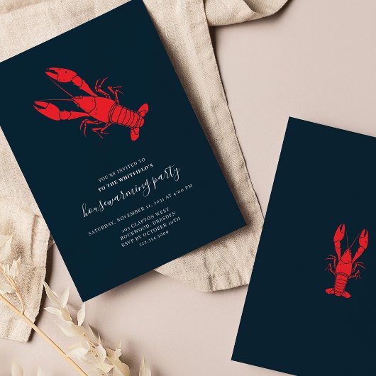 Faire-part Crawfish Seafood House Party