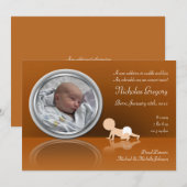 Faire-part Crawling Baby Reflection Annonces de naissance (Devant / Derrière)