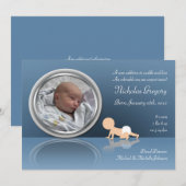 Faire-part Crawling Baby Reflection Annonces de naissance (Devant / Derrière)