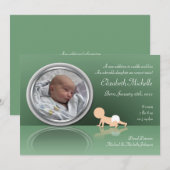 Faire-part Crawling Baby Reflection Annonces de naissance (Devant / Derrière)