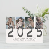 Faire-part Cream moderne 5 - Diplôme photo (Debout devant)