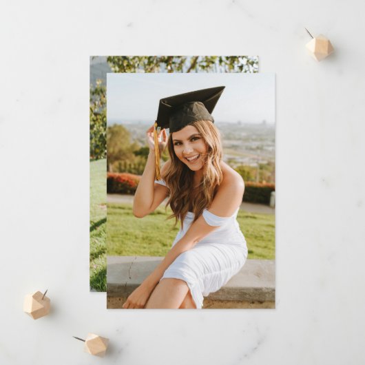 Faire-part Create Your Own Custom Graduate 2 Photo (Devant/Arrière en situation)