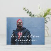 Faire-part Création Script Designer Grad Grad Grad Deux Photo (Debout devant)
