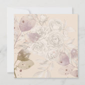 Faire-part Crème Brown Floral Elegance Fête des mariées (Dos)