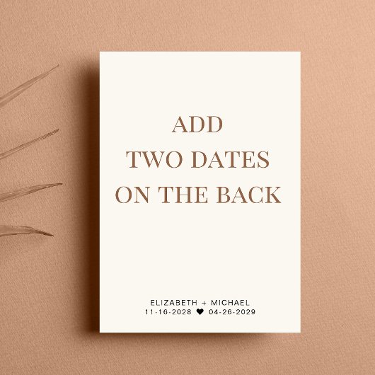 Faire-part Crème de réception de mariage Enregistrer la date