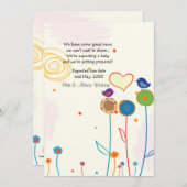 Faire-part croissante de grossesse (Devant / Derrière)