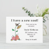 Faire-part Crow dans le nid avec Citrouilles automne nouvelle (Debout devant)