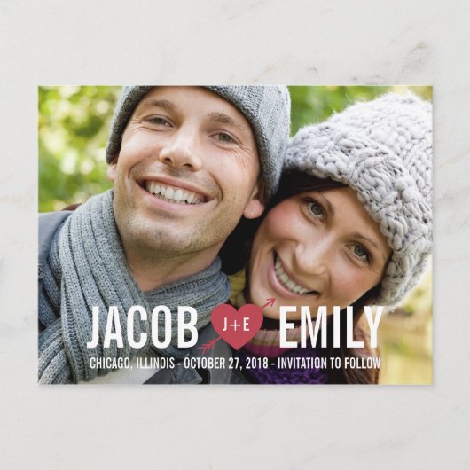 Faire-part CUPID Enregistrer la carte postale Date (Devant)