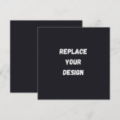 Faire-part Custom black simple Design Add Photo or Text (Devant / Derrière)