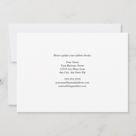 Faire-part Custom Office Building Photograph Business Moving (Dos)