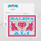 Faire-part Customisé Enregistrer la carte postale Date (Devant / Derrière)