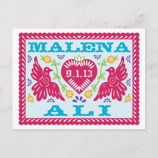 Faire-part Customisé Enregistrer la carte postale Date (Devant)